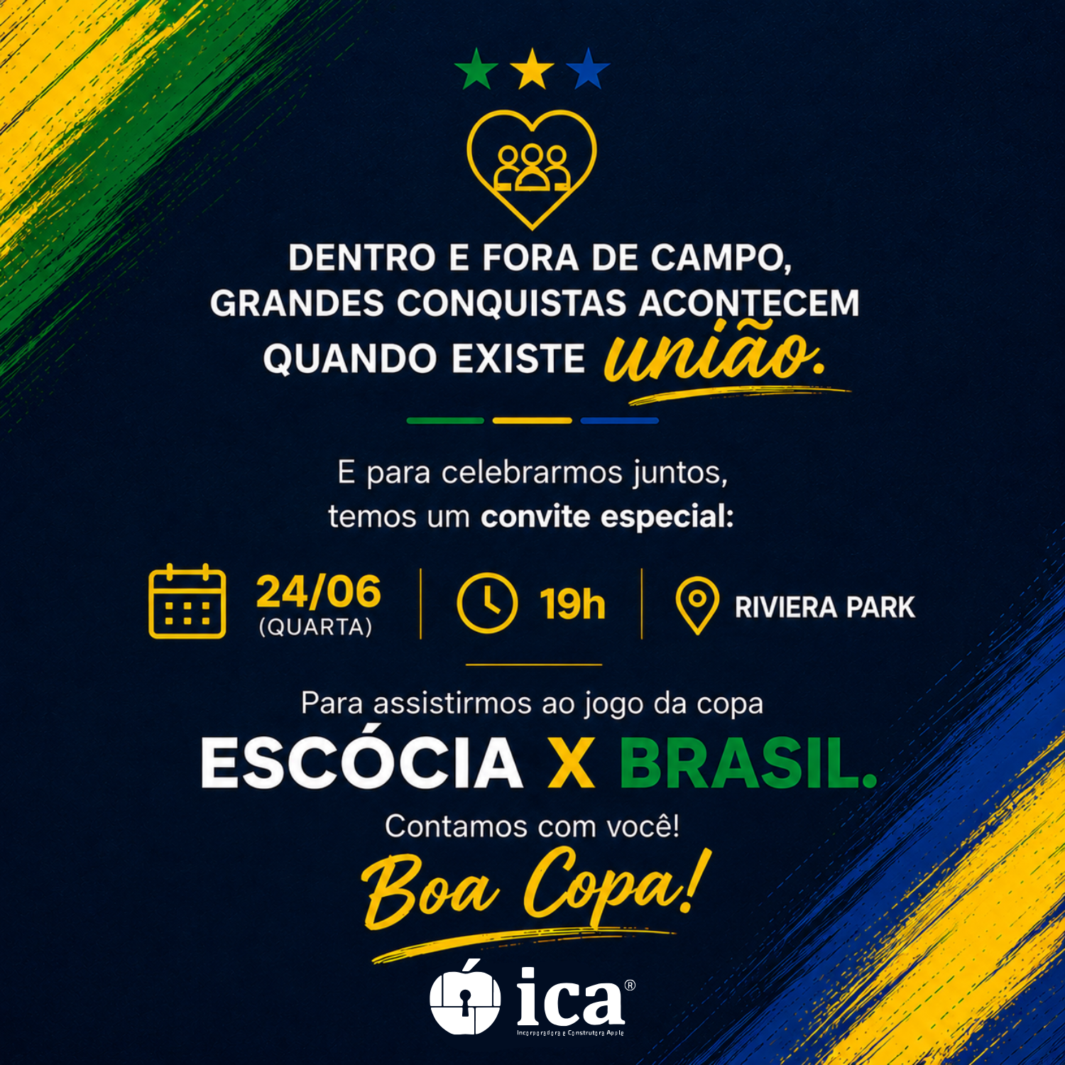 Convite Copa do Mundo · ICA Construtora